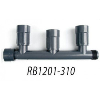 Коллектор с 1"НР, 3 поворотных соединения 1"ВР Х муфта 1"НР RB1201-310 Коллектор с 1"НР, 3 поворотных соединения 1"ВР Х муфта 1"НР RB1201-310